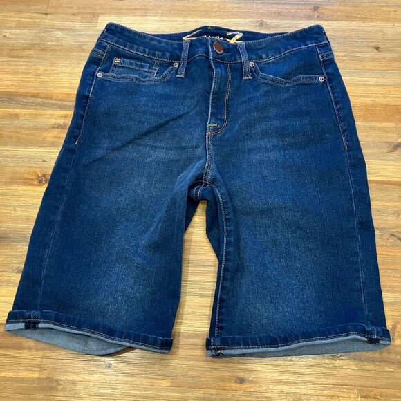 Seven Jeans Sunset Bermuda midrise denim stretch‎ short size 8 - Picture 1 of 7